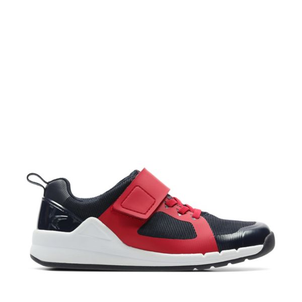 Clarks Girls Orbit Race Trainers Red | CA-7534098